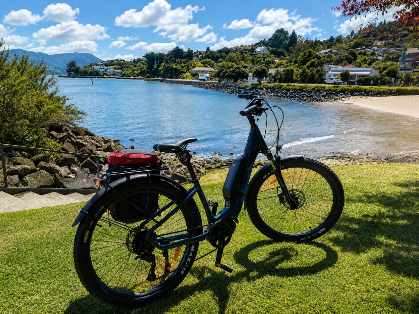 E-Bike at Macandrew Bay Beach